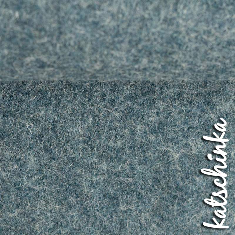 Wollstoff - Walk - zartpetrol meliert 1749